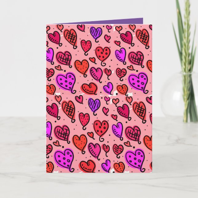 Valentinstag Grußkarte Herz Feiertagskarte (Vorderseite)