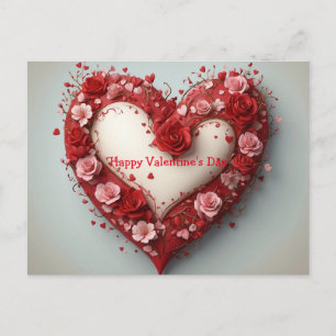 Valentinstag Grußkarte   Herzdesign Postkarte