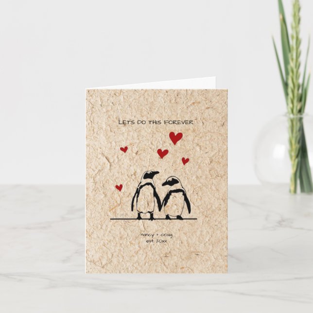 Valentinstag Grußkarte | Jubiläumskarte Karte (Vorderseite)