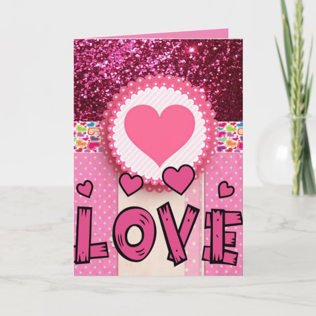 Valentinstag Grußkarte Liebe Feiertagskarte (Vorderseite)