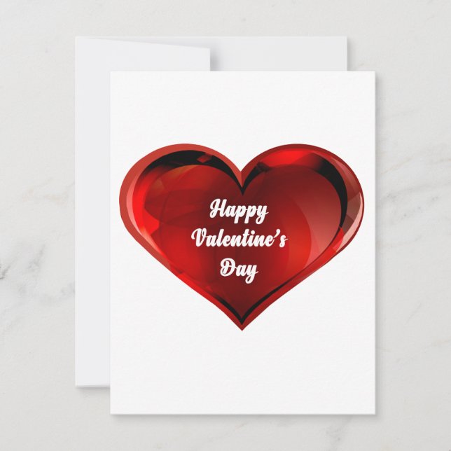 Valentinstag-Grußkarte Mitteilungskarte (Vorderseite)
