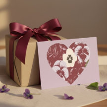 Valentinstag-Grußkarte Veilchenherz