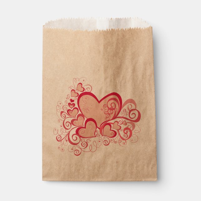Valentinstag Gunst Geschenktütchen (Vorderseite)