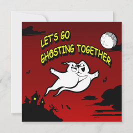 Valentinstag Halloween Ghosting zusammen Einladung