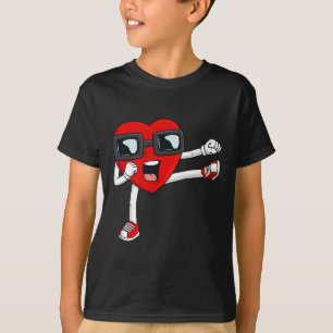 Valentinstag Heart Karate Kick Funny Boys Girls T-Shirt