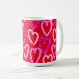 Valentinstag Hearts Kaffeetasse