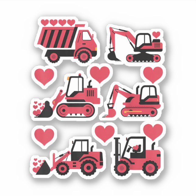 Valentinstag Hearts Liebe Aufkleber (Vorderseite)