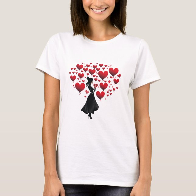 Valentinstag Hearts T-Shirt (Vorderseite)