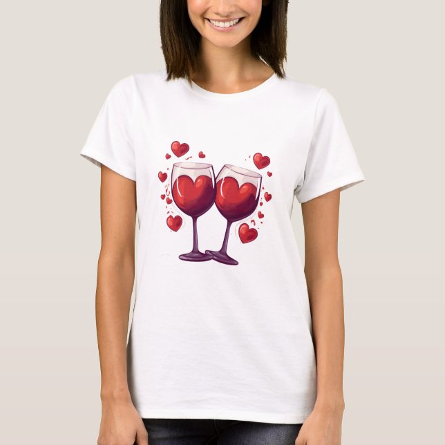 Valentinstag Hearts T-Shirt (Vorderseite)