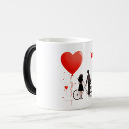 Valentinstag Hearts Verwandlungstasse