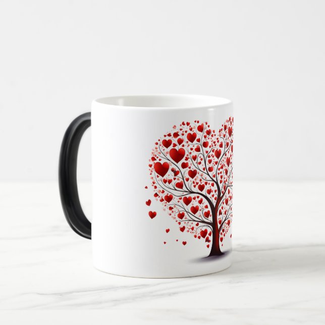 Valentinstag Hearts Verwandlungstasse (Vorderseite Links)