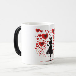 Valentinstag Hearts Verwandlungstasse