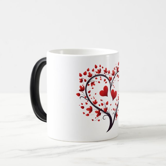 Valentinstag Hearts Verwandlungstasse (Vorderseite Links)