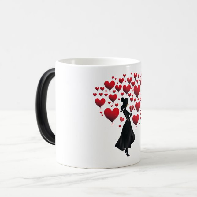 Valentinstag Hearts Verwandlungstasse (Vorderseite Links)