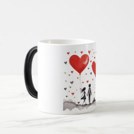 Valentinstag Hearts Verwandlungstasse