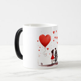 Valentinstag Hearts Verwandlungstasse