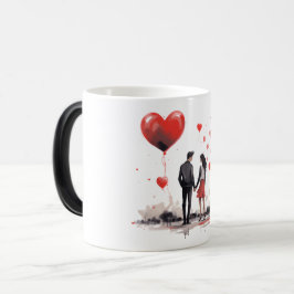 Valentinstag Hearts Verwandlungstasse