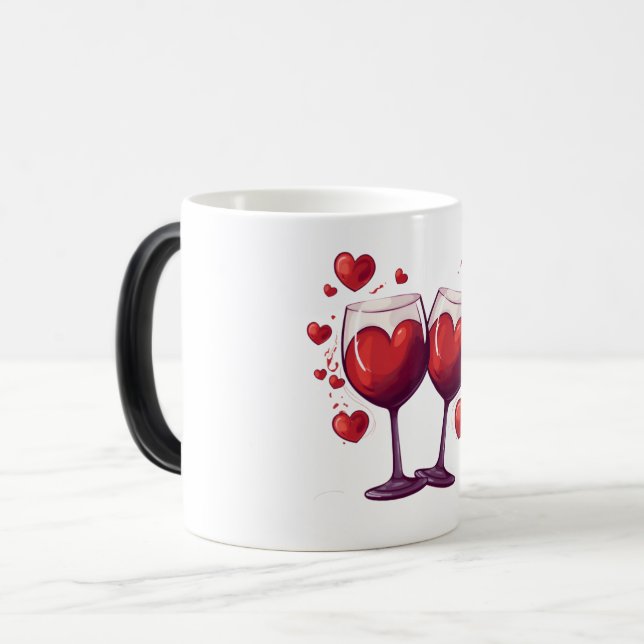 Valentinstag Hearts Verwandlungstasse (Vorderseite Links)