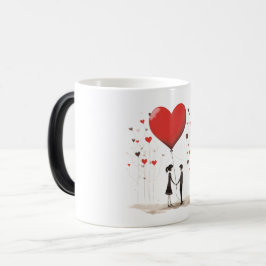 Valentinstag Hearts Verwandlungstasse