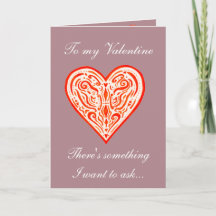 Valentinstag Heiratsantrag Karte