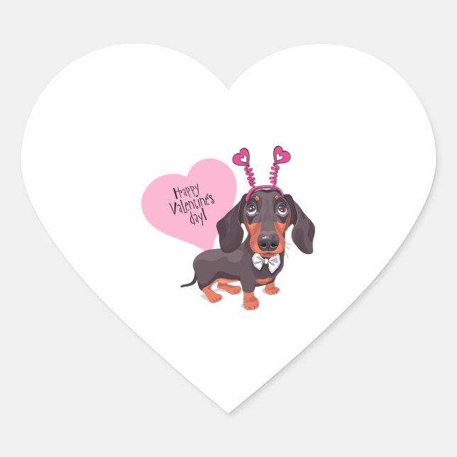 Valentinstag Herz-Aufkleber (Vorderseite)