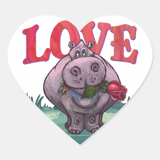 Valentinstag Herz-Aufkleber (Vorderseite)