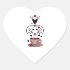 Valentinstag Herz-Aufkleber