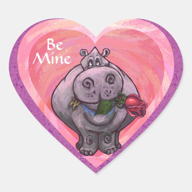 Valentinstag Herz-Aufkleber (Vorderseite)