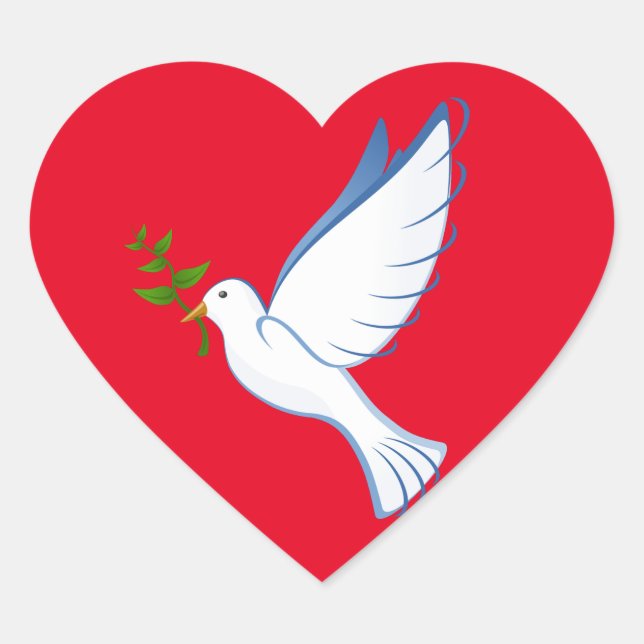 Valentinstag Herz-Aufkleber (Vorderseite)