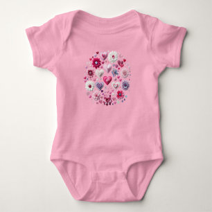 Valentinstag-Herz Baby Strampler
