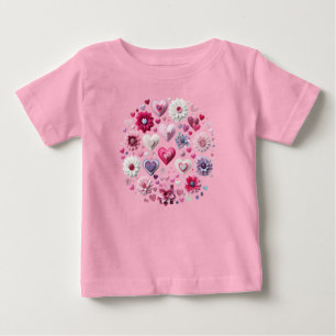 Valentinstag-Herz Baby T-shirt