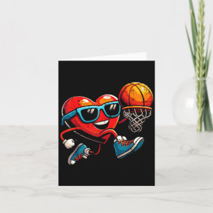 Valentinstag Herz Basketballspieler Dunk Männer Bo Karte