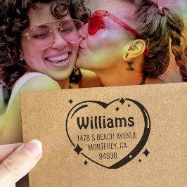 Valentinstag Herz Candy Rücksendeadresse Permastempel