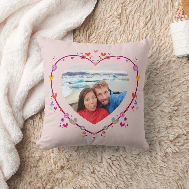 Valentinstag Herz Form Foto Kissen (Decke)