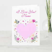 Valentinstag Herz gefaltete leere Grußkarte
