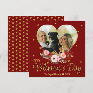 Valentinstag Herz Gold Glitter Herzen Feiertagskarte