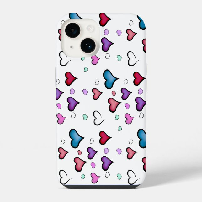 Valentinstag Herz iPhone 14 Fall Hülle (Rückseite)
