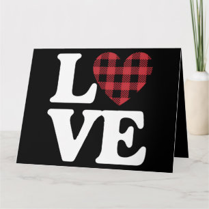 Valentinstag Herz Karierte Liebe Karte