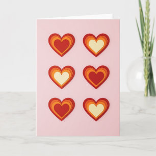 Valentinstag-Herz-Karte mit Lagen Karte