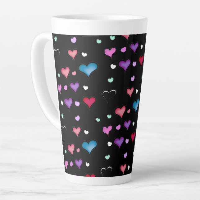 Valentinstag Herz Latte Tasse (Linke Ecke)