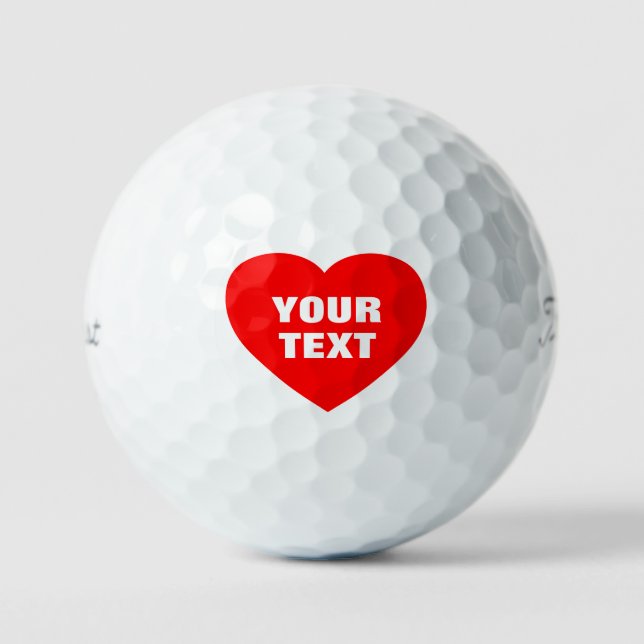 Valentinstag Herz Liebe Romantik Brauch Golfball (Vorderseite)