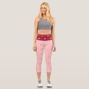 Valentinstag Herz LKW Yoga Pants Capri Leggings