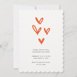 Valentinstag Herz Party Einladung