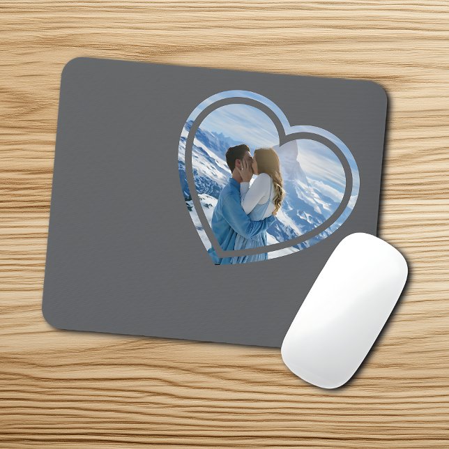 Valentinstag Herz Personalisiertes Foto Mousepad (Von Creator hochgeladen)
