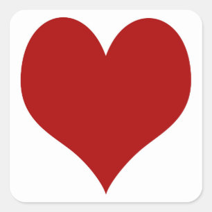 Valentinstag Herz Quadratischer Aufkleber