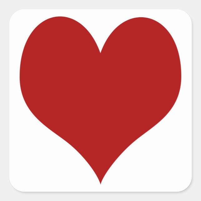 Valentinstag Herz Quadratischer Aufkleber (Vorderseite)