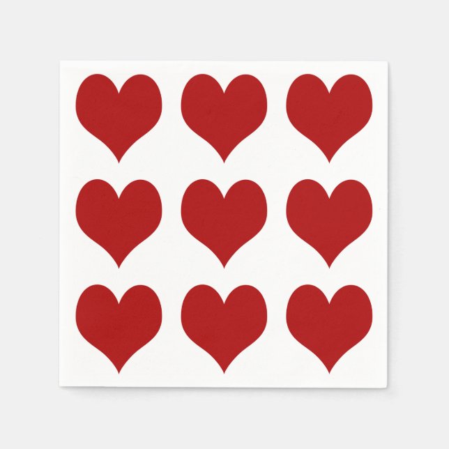 Valentinstag Herz Serviette (Vorderseite)