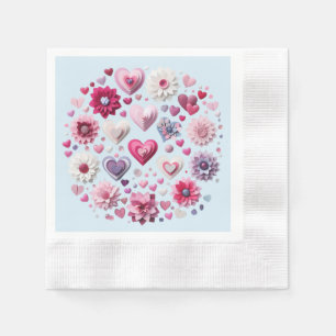 Valentinstag-Herz Serviette