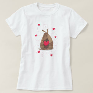 Valentinstag Herz Texas Armadillo T-Shirt