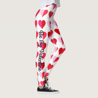 Valentinstag Herz Toss über ganz Rosa Niedlich Leggings